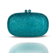 Pebble Crystal Clutch Emerald Turquoise | Detachable Sling