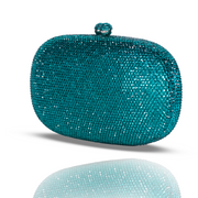 Pebble Crystal Clutch Emerald Turquoise | Detachable Sling