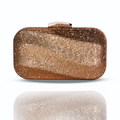 Wave Crystal Clutch Gold | Detachable Sling