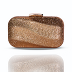 Wave Crystal Clutch Gold | Detachable Sling