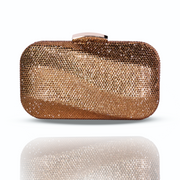 Wave Crystal Clutch Gold | Detachable Sling