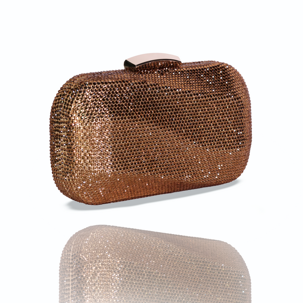 Wave Crystal Clutch Gold | Detachable Sling