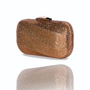 Wave Crystal Clutch Gold | Detachable Sling
