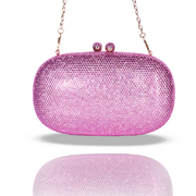 Pebble Crystal Clutch Pink | Detachable Sling