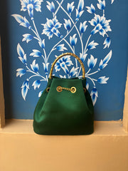 Emerald Green Bucket Bag