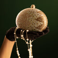 Gold Crystal Dome Mini Clutch