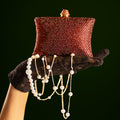 Red Crystal Pillow Mini Clutch