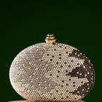 Black Crystal Dome Mini Clutch