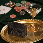 Black Crystal Box Clutch