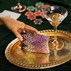 Purple Ombre Crystal Box Clutch