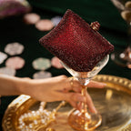 Red Crystal Pillow Mini Clutch