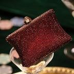 Red Crystal Pillow Mini Clutch