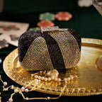 Mini Crystal Ripple Clutch Black