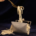 Silver Crystal Pillow Mini Clutch