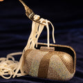 Mini Crystal Ripple Clutch Gold