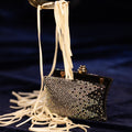 Black Ombre Crystal Box Clutch