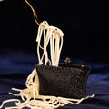 Black Crystal Pillow Mini Clutch