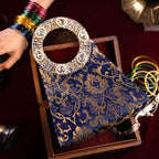 Brocade Halo Collection With Sling| Navyblue