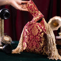 Triangular Brocade Potli Bag With Side Tassels