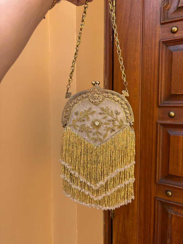 Heer Tassel Gold Potli