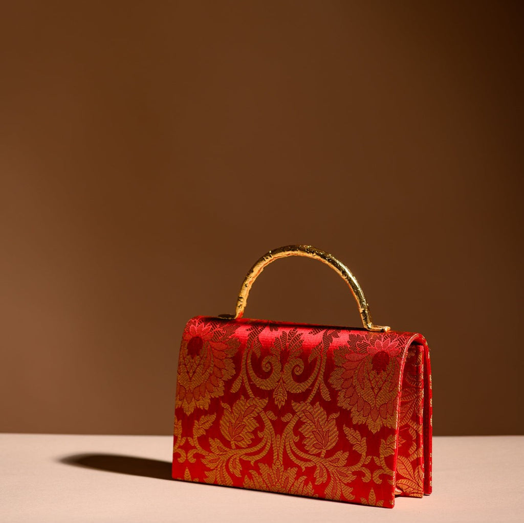 Gulaab Brocade Purse Red