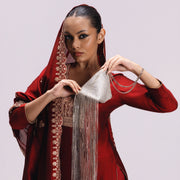 Celest Fringe Silver Clutch