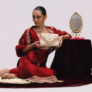 Vintage Floral Clutch With Tassel