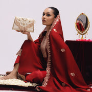 Vintage Floral Clutch With Tassel