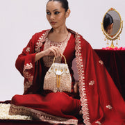 Vintage Pearl Tassel Bucket Bag