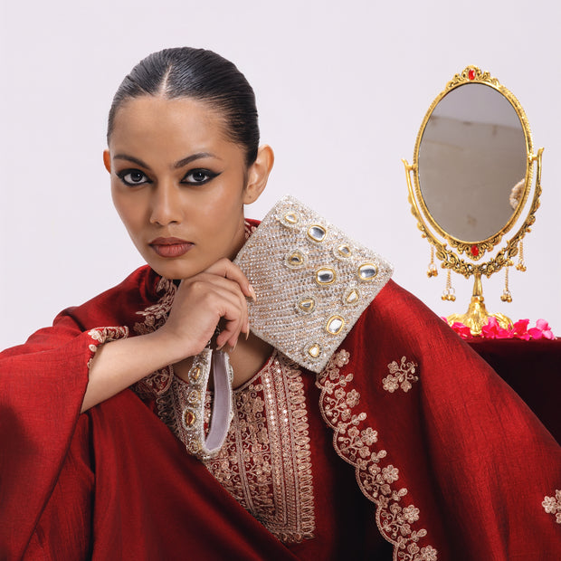 Kundan Wristlet Potli