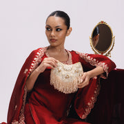 Vintage Floral Fiery With Detachable  Handle