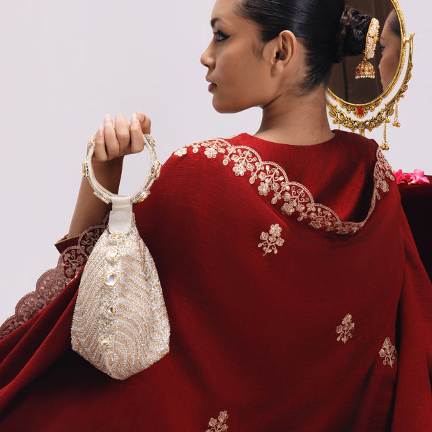 Kundan Brocade Gold Potli