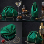 CRYSTAL EVENING BAG IN GREEN