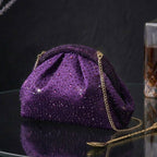 CRYSTAL EVENING BAG IN PURPLE